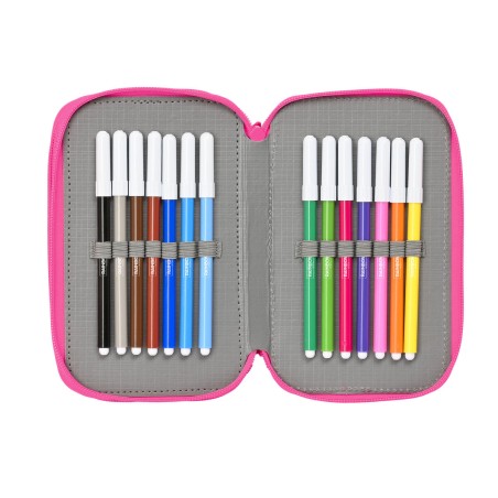 Plumier Triplo Rainbow High Shine Multicolore 12,5 x 19,5 x 5,5 cm 37 Pezzi