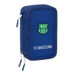 Plumier Triplo F.C. Barcelona Blu Marino 12,5 x 19,5 x 5,5 cm 37 Pezzi