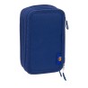 Plumier Triplo F.C. Barcelona Blu Marino 12,5 x 19,5 x 5,5 cm 37 Pezzi