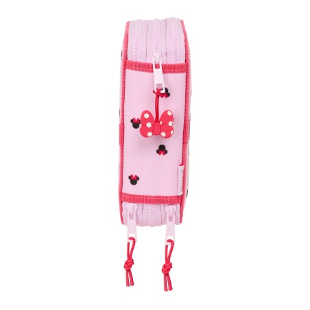 Plumier Triplo Minnie Mouse Naive Rosa 12,5 x 19,5 x 5,5 cm 37 Pezzi