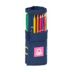 Necessaire Benetton Damero Blu Marino 7 x 20 x 7 cm 27 Pezzi