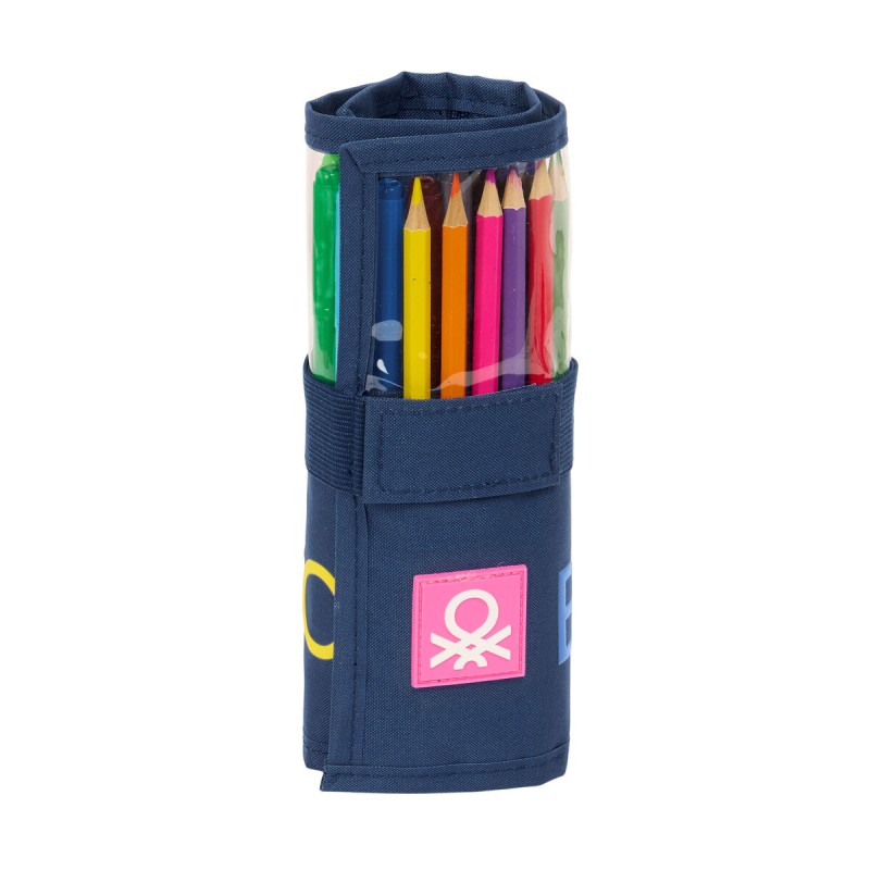 Necessaire Benetton Damero Blu Marino 7 x 20 x 7 cm 27 Pezzi Necessaire Benetton Damero Blu Marino 7 x 20 x 7 cm 27 Pezzi