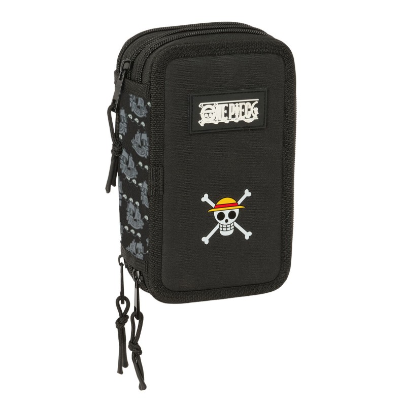 Plumier Triplo One Piece Pirates Nero 12,5 x 19,5 x 5,5 cm 37 Pezzi Plumier Triplo One Piece Pirates Nero 12,5 x 19,5 x 5,5 cm 37 Pezzi