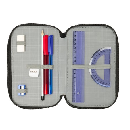 Plumier Triplo One Piece Pirates Nero 12,5 x 19,5 x 5,5 cm 37 Pezzi