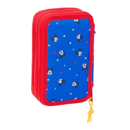 Plumier Triplo Mickey Mouse Clubhouse Good day Azzurro 12,5 x 19,5 x 5,5 cm 37 Pezzi