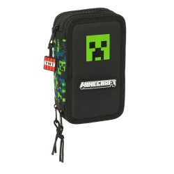 Plumier Triplo Minecraft Tnt Multicolore 12,5 x 19,5 x 5,5 cm 37 Pezzi