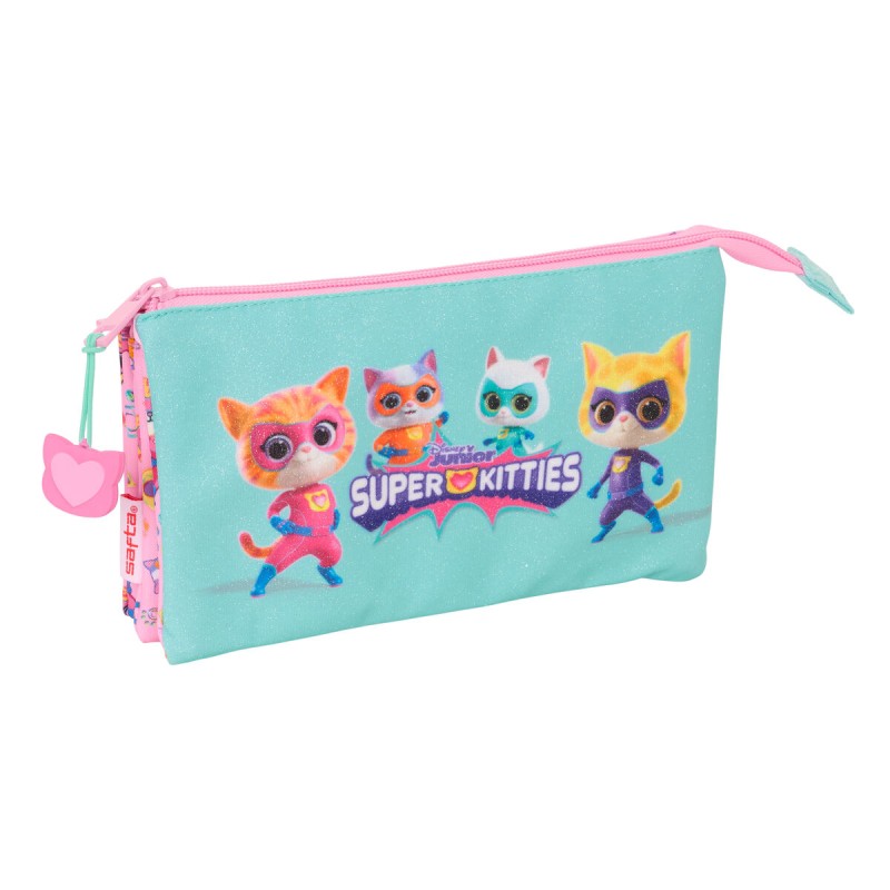 Necessaire SuperKitties Rosa Turchese 22 x 12 x 3 cm Necessaire SuperKitties Rosa Turchese 22 x 12 x 3 cm