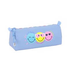 Necessaire Smiley Joyful Multicolore Azzurro Chiaro 21 x 8 x 7 cm