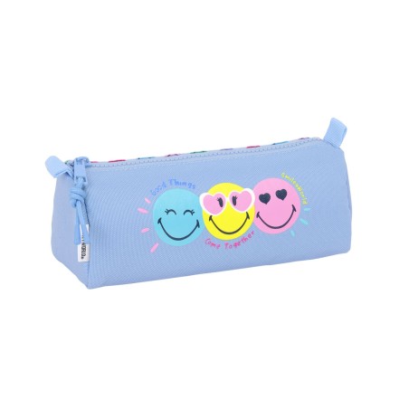 Necessaire Smiley Joyful Multicolore Azzurro Chiaro 21 x 8 x 7 cm