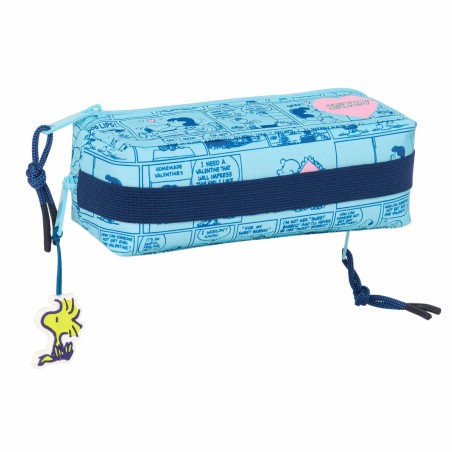 Necessaire Snoopy Love Azzurro Chiaro 22 x 8,5 x 6 cm
