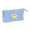 Necessaire Smiley Joyful Multicolore Azzurro Chiaro 22 x 12 x 3 cm