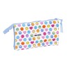 Necessaire Smiley Joyful Multicolore Azzurro Chiaro 22 x 12 x 3 cm