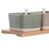 Set da Aperitivo DKD Home Decor 29 x 11,5 x 1,5 cm Porcellana Multicolore Bambù Scandinavo