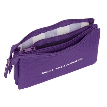 Necessaire Real Valladolid C.F. Bianco Viola 22 x 12 x 3 cm