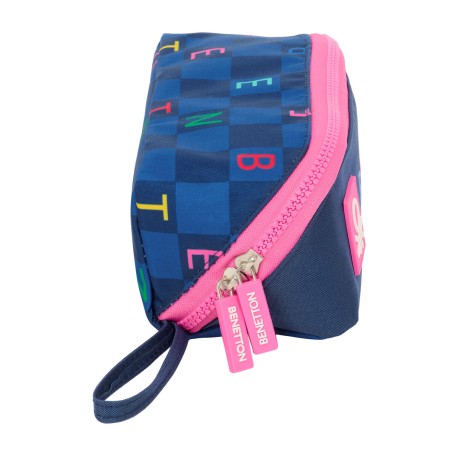 Necessaire Benetton Damero Blu Marino 20 x 8 x 8 cm