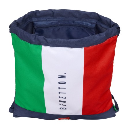 Zainetto con Cordini Benetton Flag Blu Marino 35 x 40 x 1 cm