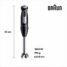 Frullatore ad Immersione Braun 0X22111502 1000 W Nero