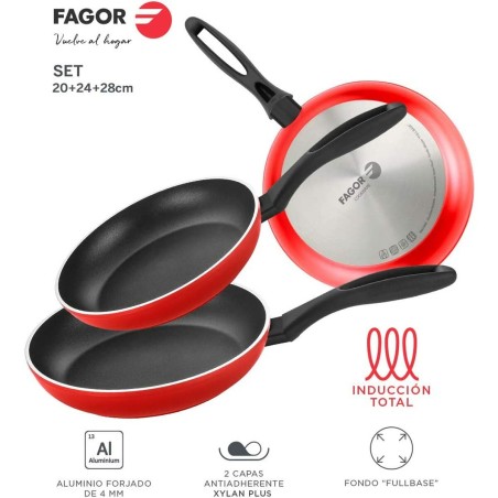 Set di padelle Fagor Alluminio Bachelite