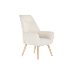 Poltrona DKD Home Decor Crema Naturale 65 x 75 x 96 cm