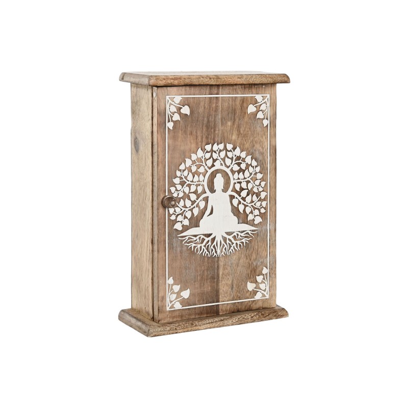 Armadietto portachiavi Home ESPRIT Bianco Naturale 18 x 7,5 x 28 cm Armadietto portachiavi Home ESPRIT Bianco Naturale 18 x 7,5 x 28 cm
