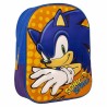 Zaino Scuola 3D Sonic Azzurro 25 x 31 x 9 cm Arancio