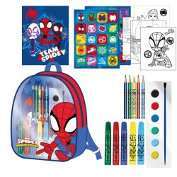 Zainetto per Bambini per Disegnare Spidey Azzurro 22,0 x 23,0 x 7,0 cm