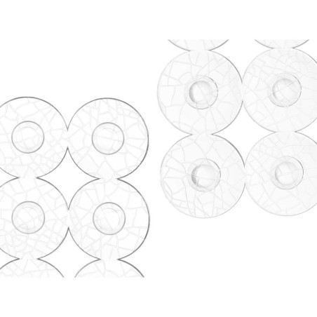 Tappetino Antiscivolo da Doccia Trasparente PVC 54 x 54 x 1 cm (6 Unità)