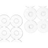Tappetino Antiscivolo da Doccia Trasparente PVC 54 x 54 x 1 cm (6 Unità)