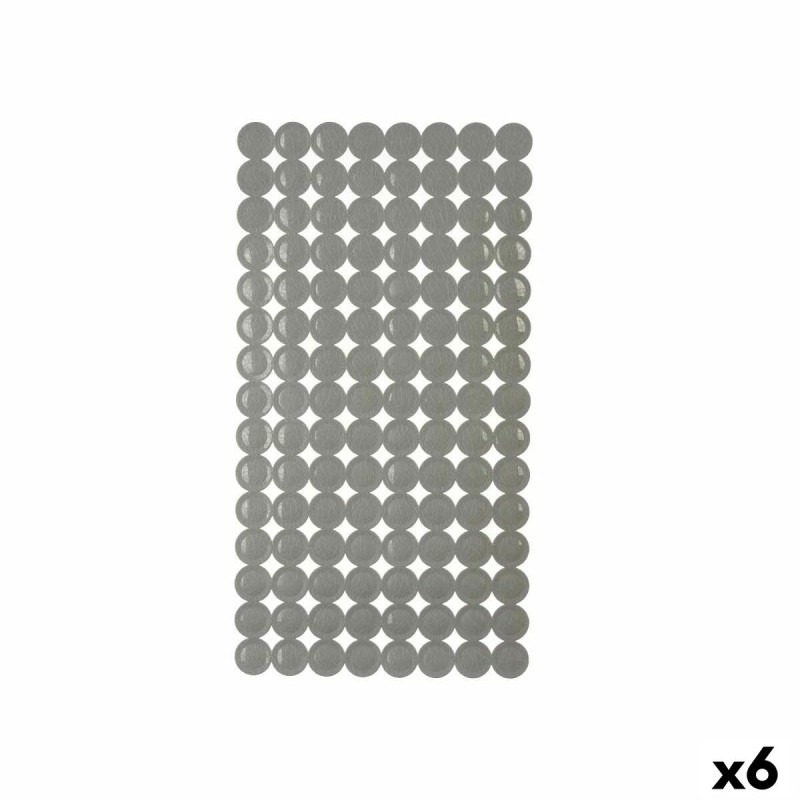Tappetino Antiscivolo da Doccia Grigio PVC 68 x 36 x 1 cm (6 Unità) Tappetino Antiscivolo da Doccia Grigio PVC 68 x 36 x 1 cm (6 Unità)