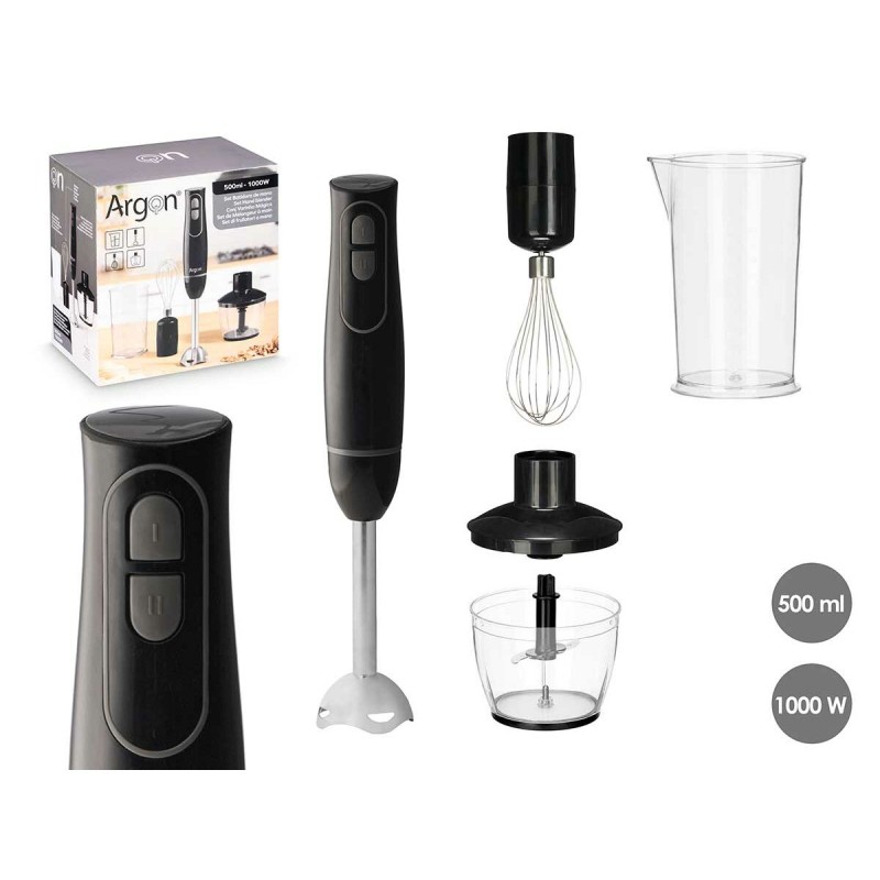 Frullatore ad Immersione Argon JE-908BL Nero Grigio 1000 W Frullatore ad Immersione Argon JE-908BL Nero Grigio 1000 W