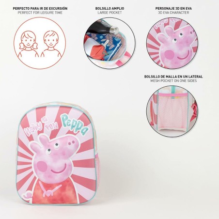 Zaino per Bambini Peppa Pig Rosa 25,0 x 31,0 x 10,0 cm