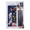 Set di Cancelleria Harry Potter Azzurro Nero Rosso 16 Pezzi (6 Pezzi)