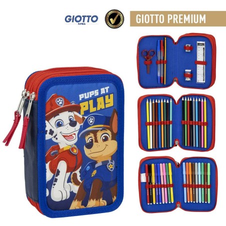 Plumier Triplo The Paw Patrol Azzurro 12,5 x 6,5 x 19,5 cm