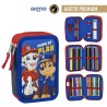 Plumier Triplo The Paw Patrol Azzurro 12,5 x 6,5 x 19,5 cm