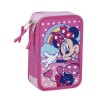 Plumier Triplo Minnie Mouse Rosa 12,5 x 6,5 x 19,5 cm