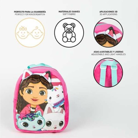 Zaino Scuola Gabby's Dollhouse Rosa 18 x 22 x 8 cm