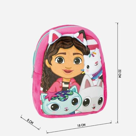 Zaino Scuola Gabby's Dollhouse Rosa 18 x 22 x 8 cm
