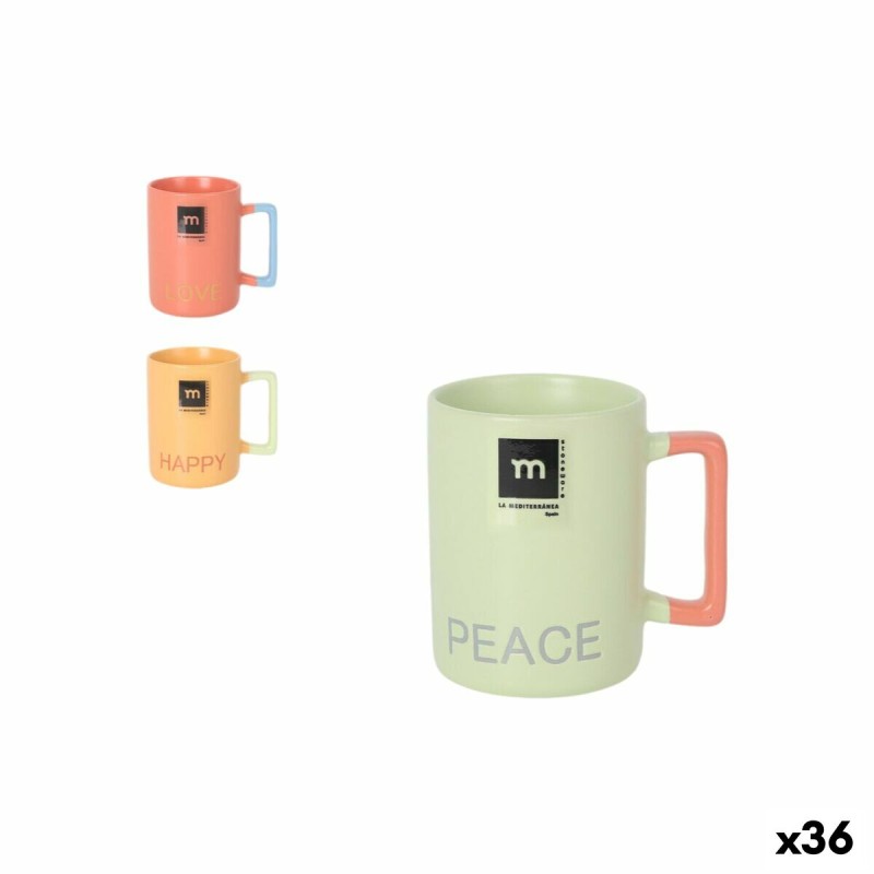 Tazza di caffè e tè La Mediterránea Love & Peace 180 ml (36 Unità)