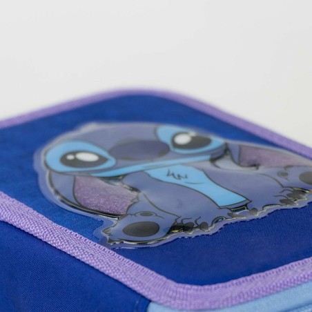 Astuccio Stitch Azzurro 12,5 x 19,5 x 4,5 cm