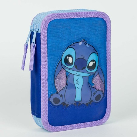 Astuccio Stitch Azzurro 12,5 x 19,5 x 4,5 cm