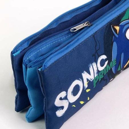 Portaoggetti Triplo Sonic Prime Azzurro Chiaro Light Blue 2,2 x 1,1 x 22,5 cm