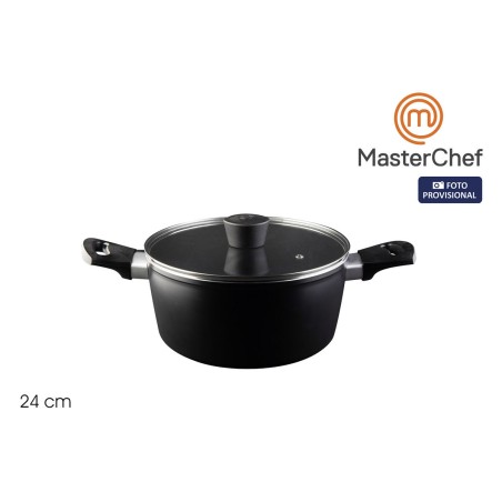 Casseruola con coperchio MasterChef 24 cm (4 Unità)