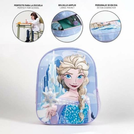 Zaino Scuola 3D Frozen Azzurro 25,0 x 31,0 x 10,0 cm