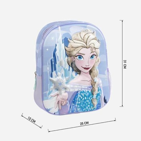 Zaino Scuola 3D Frozen Azzurro 25,0 x 31,0 x 10,0 cm