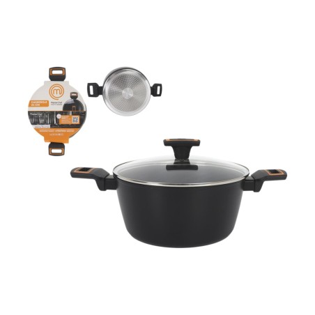 Casseruola con coperchio MasterChef 24 cm 2,5 mm (4 Unità)