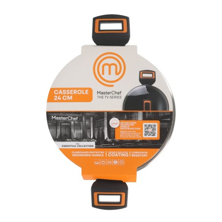 Casseruola con coperchio MasterChef 24 cm 2,5 mm (4 Unità)