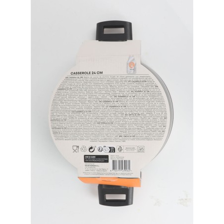 Casseruola con coperchio MasterChef 24 cm 2,5 mm (4 Unità)