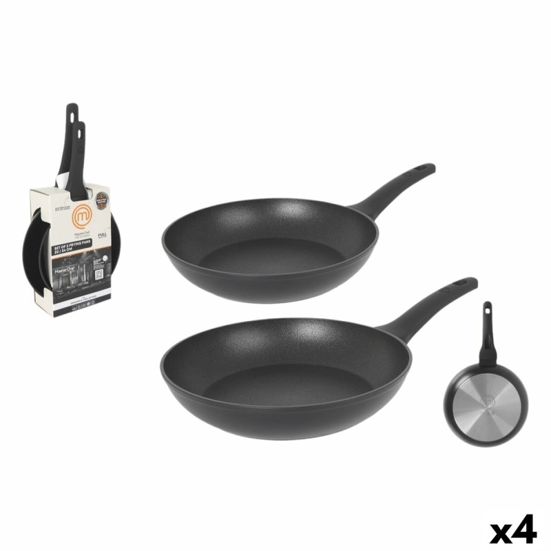 Set di padelle MasterChef 24 cm 20 cm (4 Unità) Set di padelle MasterChef 24 cm 20 cm (4 Unità)