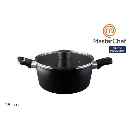 Casseruola con coperchio MasterChef 28 cm (4 Unità)