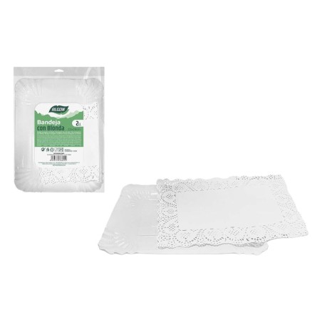 Vassoio per aperitivi Algon Rettangolare 22 x 28 cm 2 Pezzi (36 Unità)